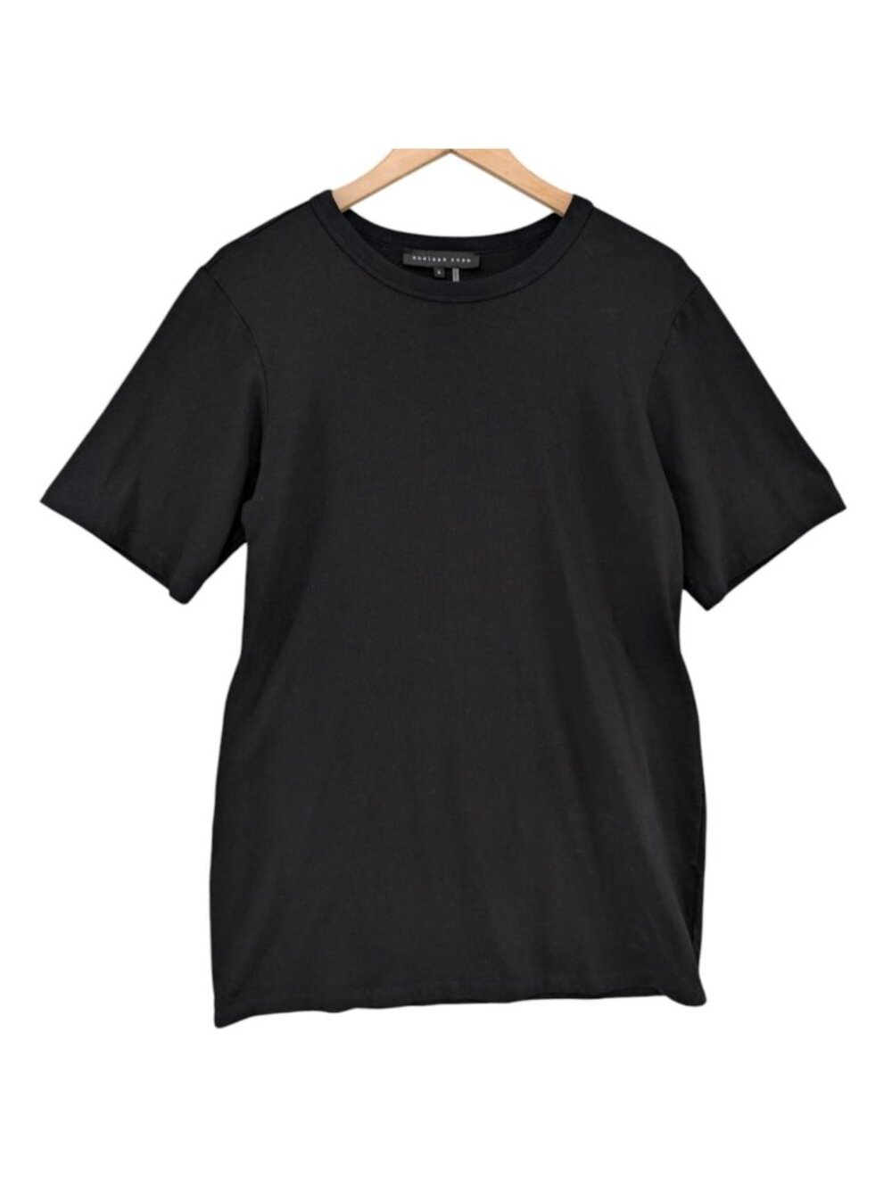 Endless Rose Tunic Top Womens Black Short Sleeve Crewneck Pullover Top Size S